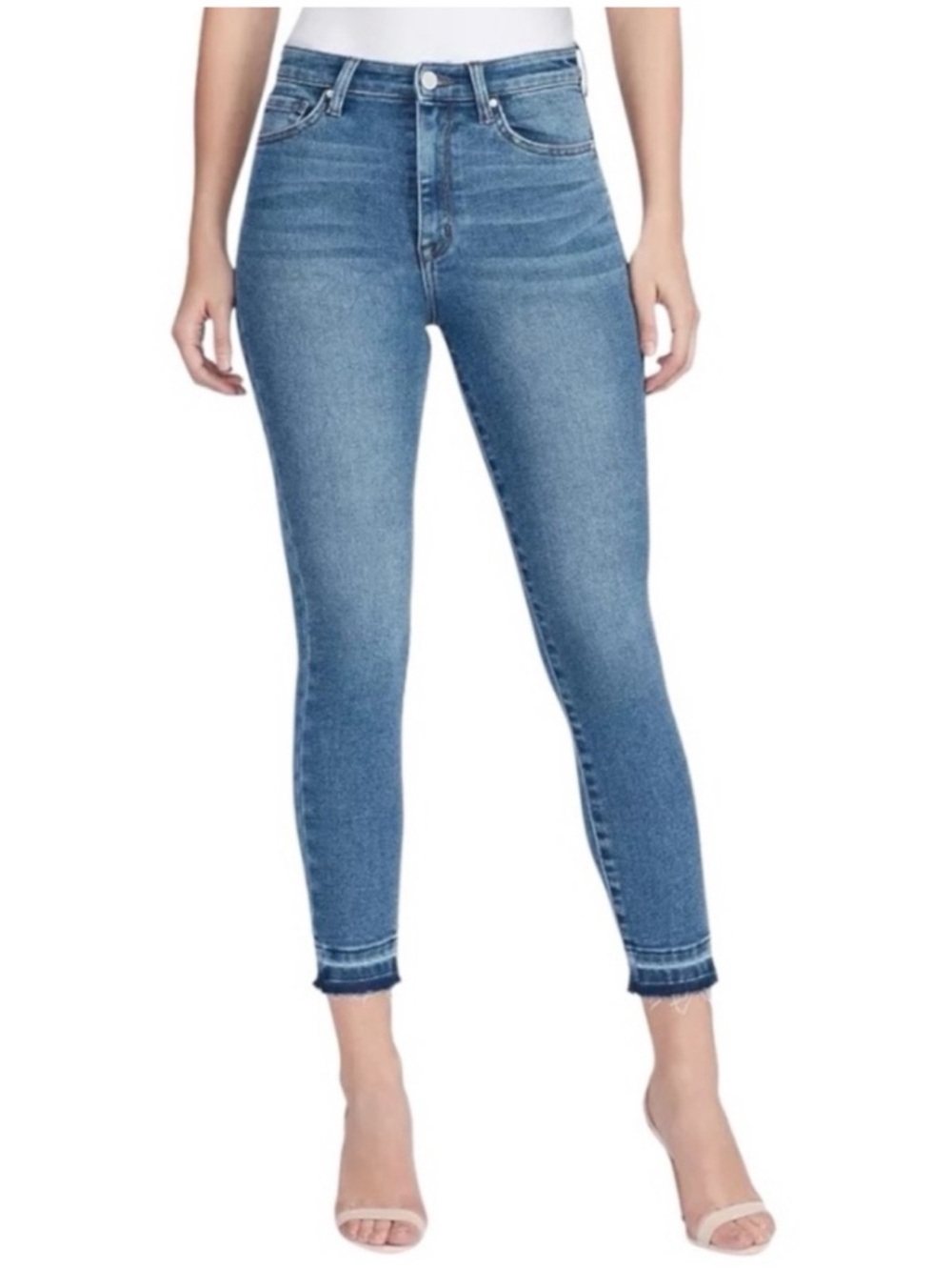 William Rast Medium Wash Mid Rise Ankle Skinny Jeans Size 28